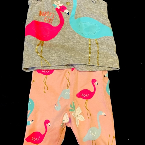 ***SOLD***Carter’s 2 piece Flamingo outfit - Picture 2 of 2